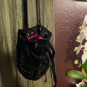 Steve Madden velvet bucket purse crossbody bag
